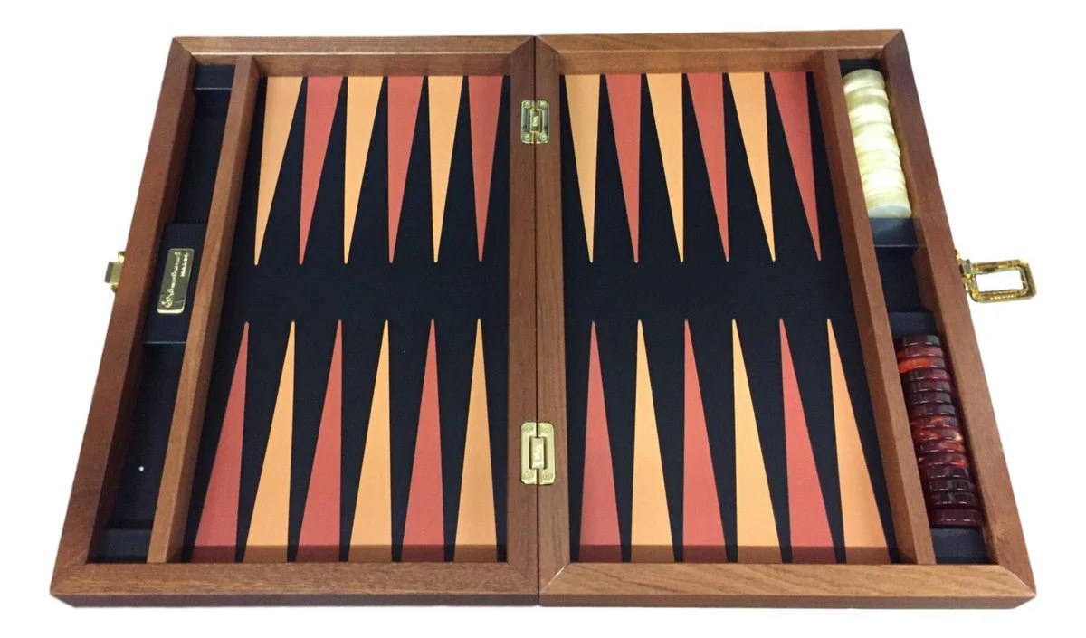Backgammon Bois et Cuir