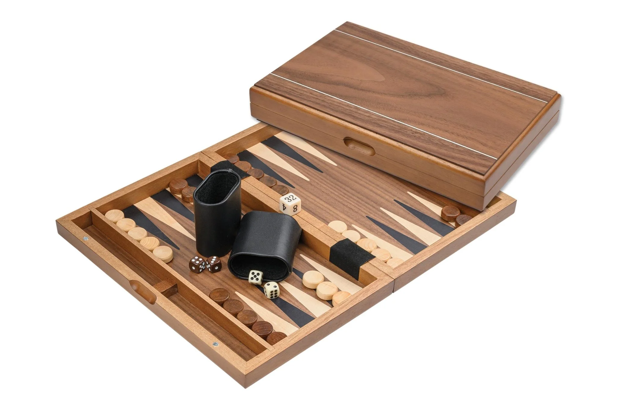 Backgammon en noyer - Magnétique