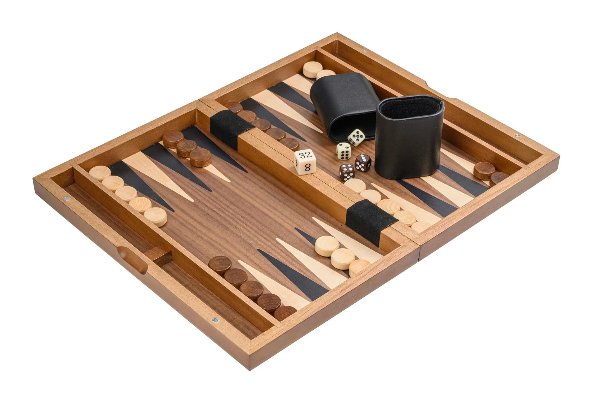 Backgammon en noyer - Magnétique - Image 2