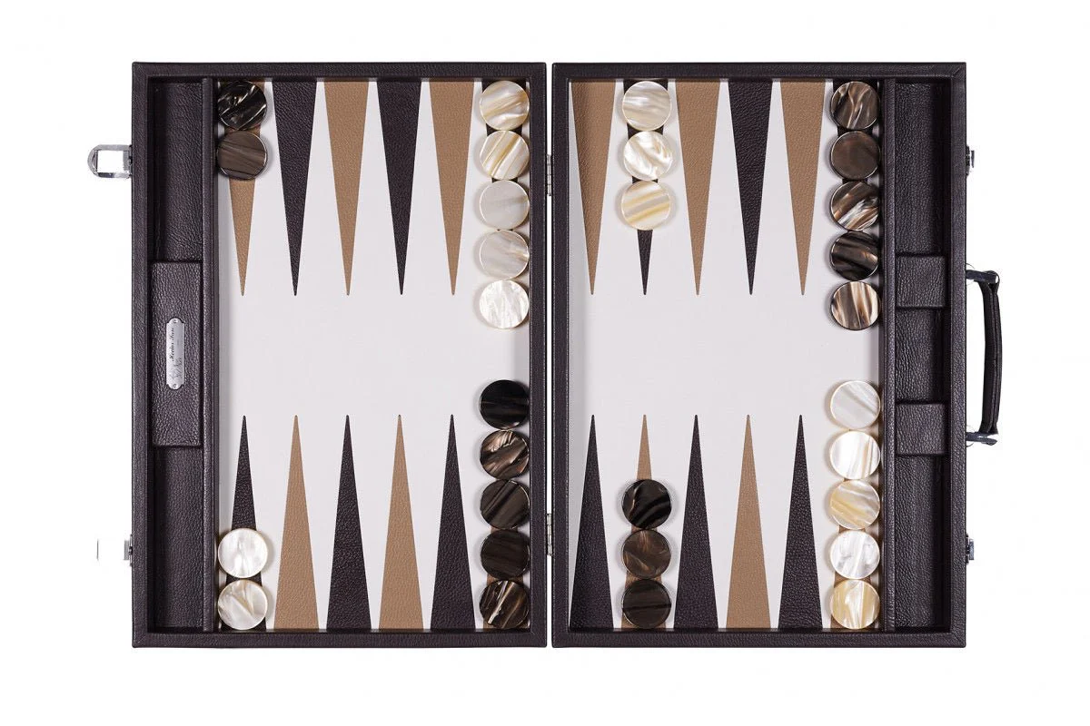 Backgammon Hector Saxe - Buffle Chocolat - Compétition - Image 3