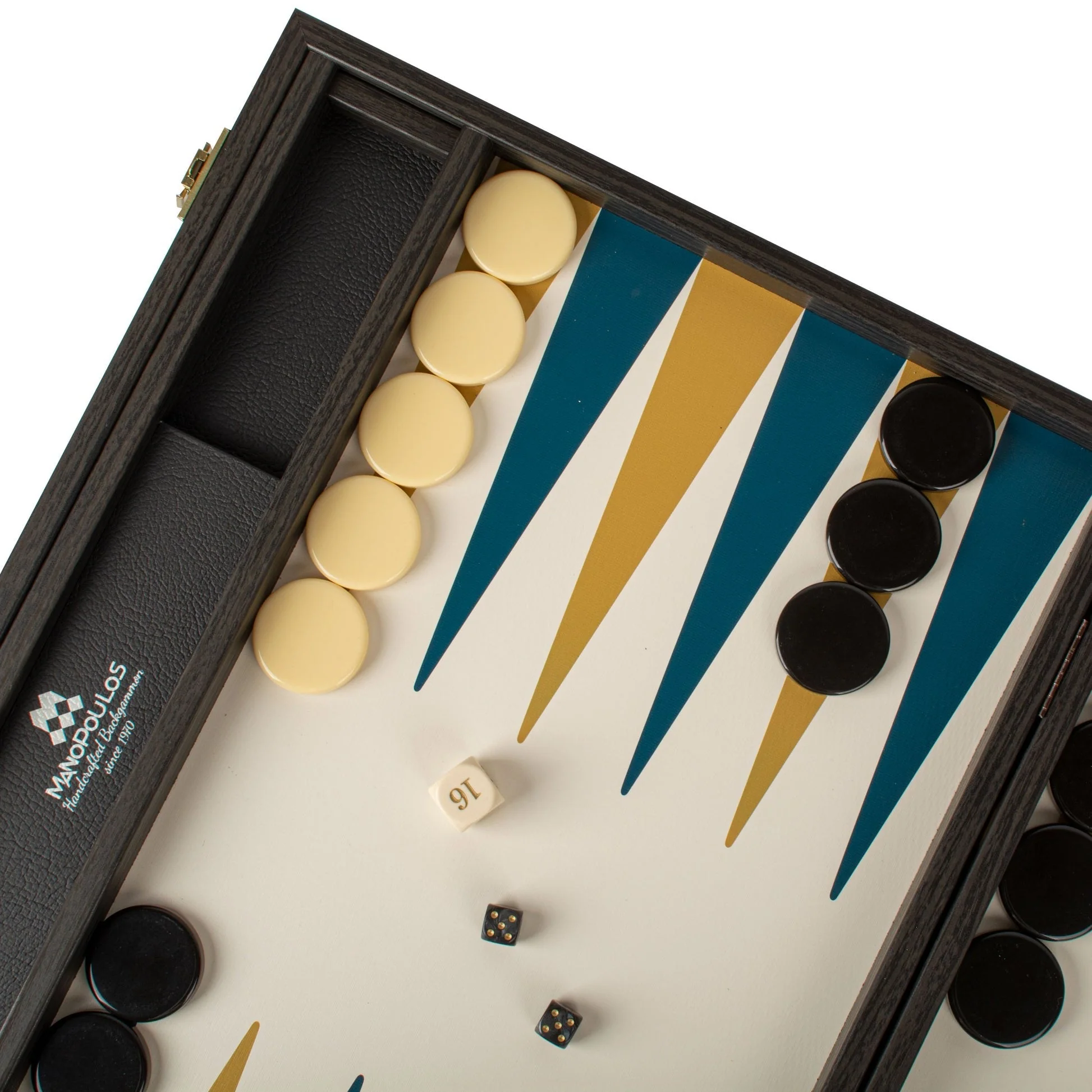 Backgammon Manopoulos bois et cuir - Compétition - Grand Prix - Image 3