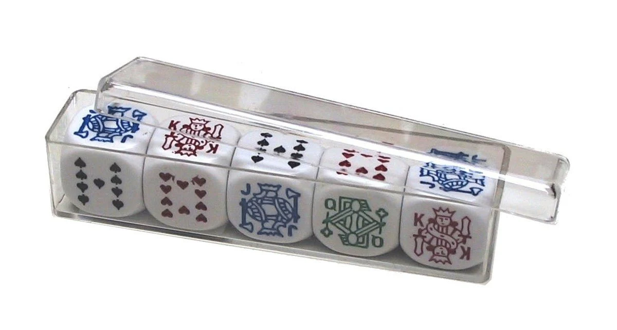 Coffret poker d'as boite transparente - 16 mm
