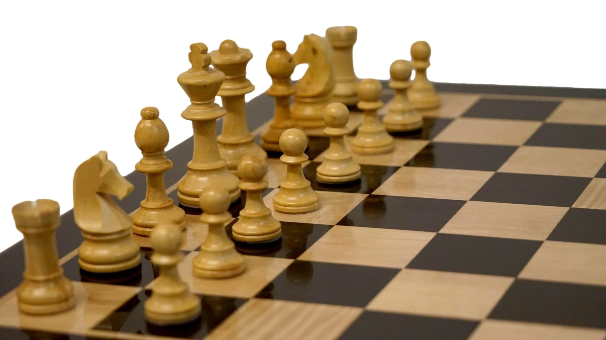 Ensemble jeu d'échecs en ébène et sycomore - laqué - Pièces en Buis - Chavet - Image 3