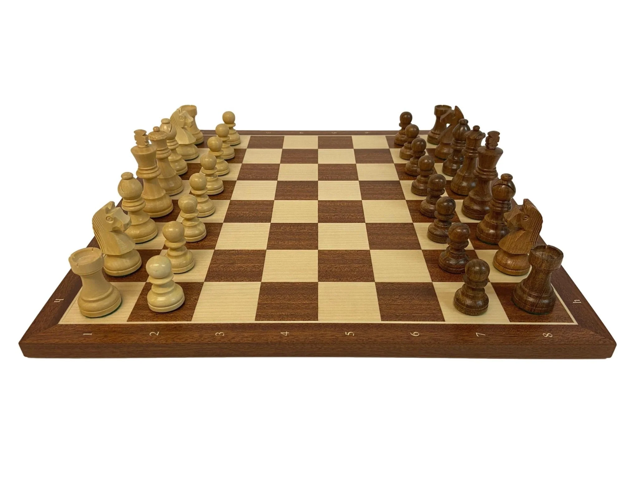 Ensemble jeu d'échecs Club en acajou- bords fin - Image 2