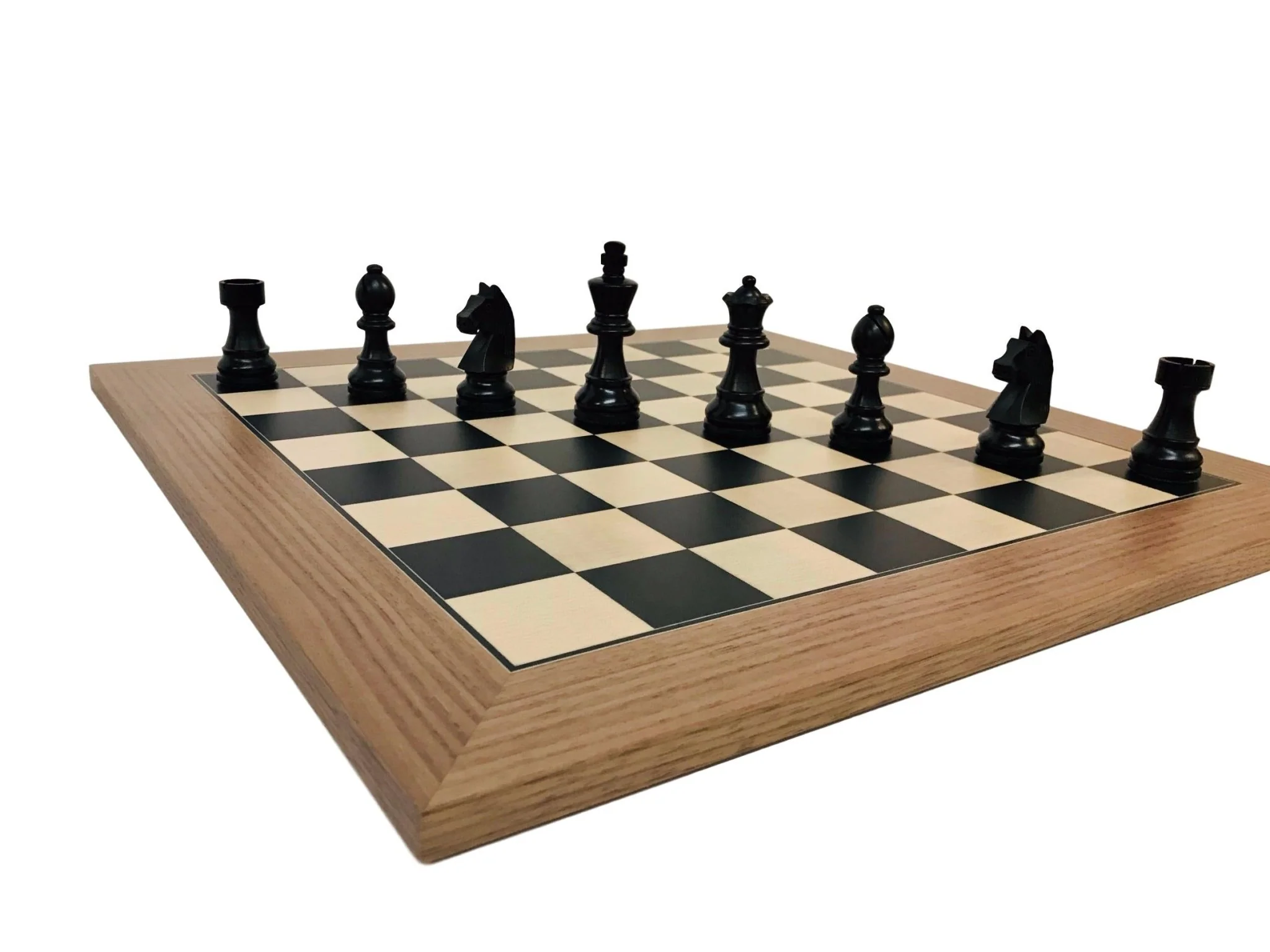 Ensemble jeu d'échecs Club Prestige en poirier teinté et sycomore - Bords noyer - Image 4
