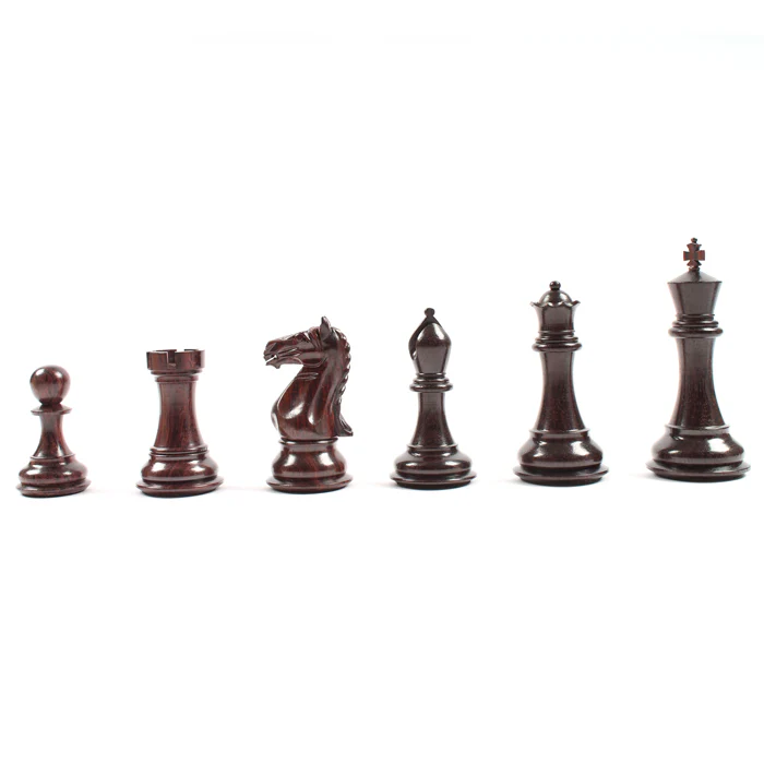 Ensemble jeu d'échecs Beth en acajou et sycomore - Pièces Palissandre - Image 5