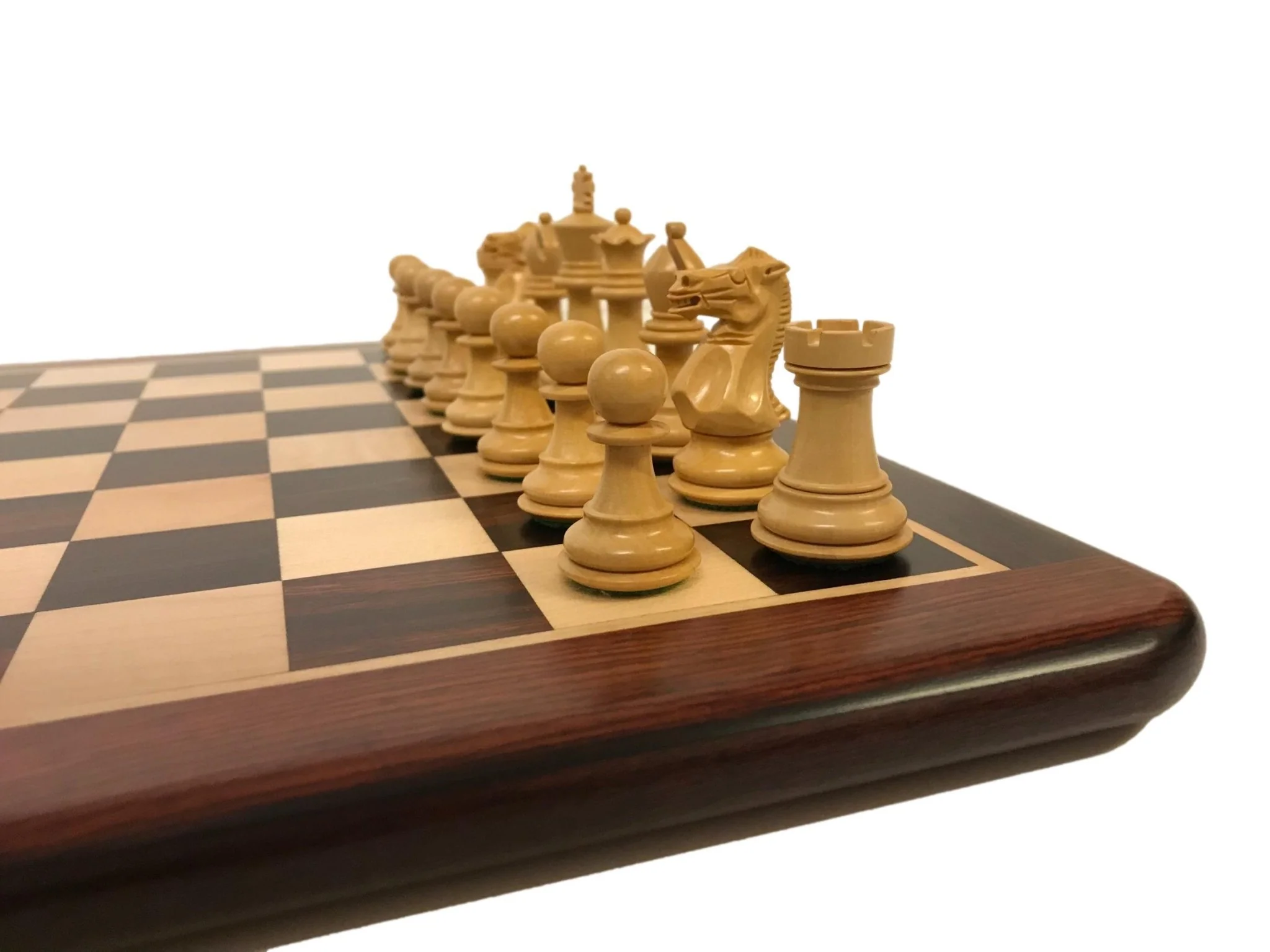 Ensemble jeu d'échecs Ultime en palissandre et sycomore - laqué - Pièces en bois de Rose et Buis - Chopra - Image 3