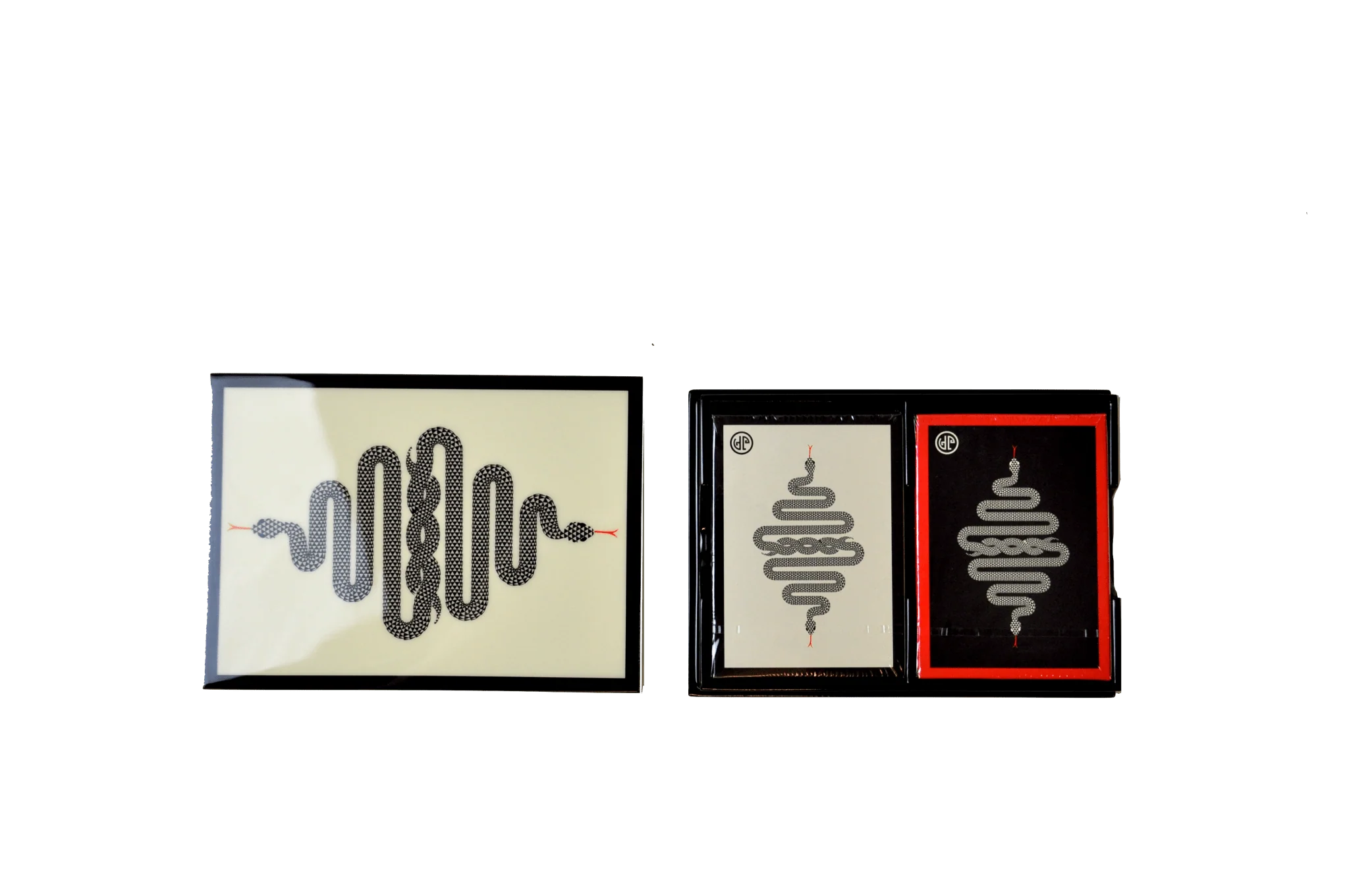 Coffret bridge luxe en bois laqué - Serpent