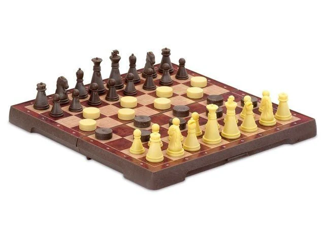 Ensemble jeu d'échecs en plastique - pliant et magnétique - Cayro