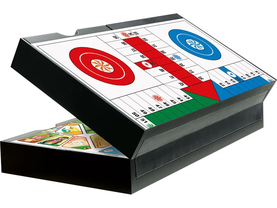 Coffret Jeu des petits chevaux / Jeu de l'oie - Magnétique - 24 x 24 cm - Image 4
