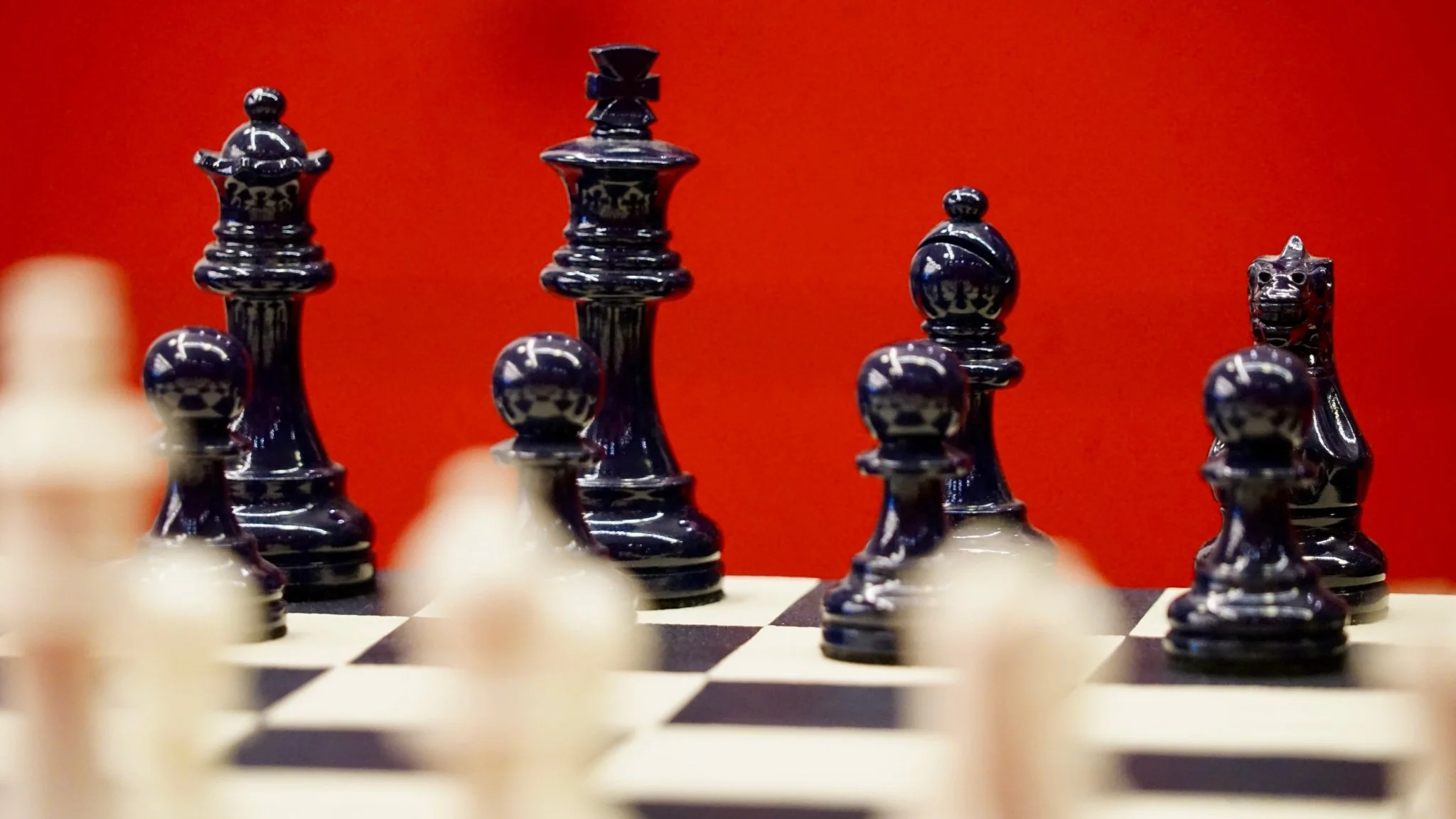Jeu d'échecs en marqueterie de cuir - Exemplaire unique - Fabrication française - Image 5