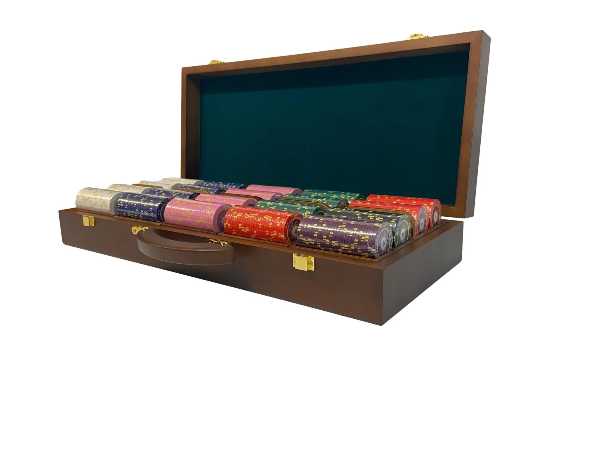 Mallette de 500 jetons - Bois avec racks - Sunshine - 14,5 gr - Image 3