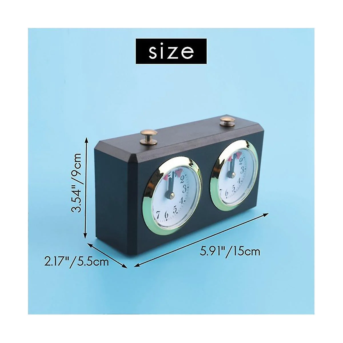 Pendule d'échecs -  NOIR - Image 2