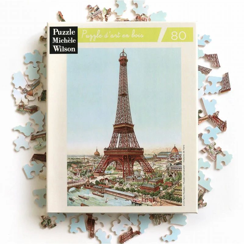 Puzzle Bois Michèle Wilson - 80 pièces - La Tour Eiffel - Tauzin - Image 4