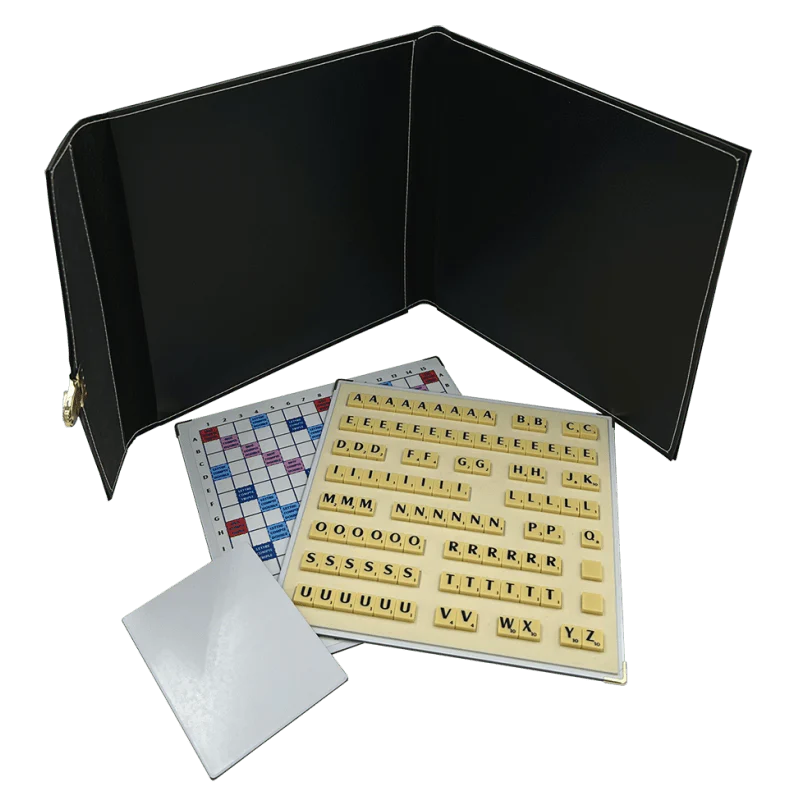 Scrabble Duplicate ou de Voyage en Cuir Vegan - Magnétique - Noir - Image 2