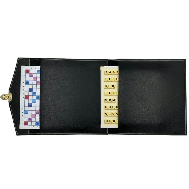 Scrabble Duplicate ou de Voyage en Cuir Vegan - Magnétique - Noir - Image 3