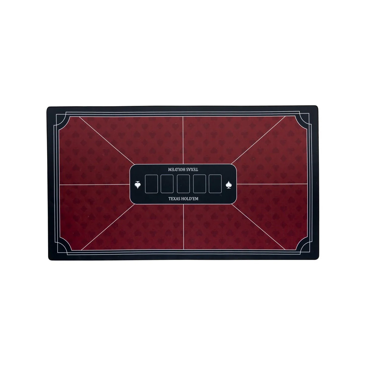 Tapis de poker Texas Hold'em - Néoprène - Rouge - Image 2